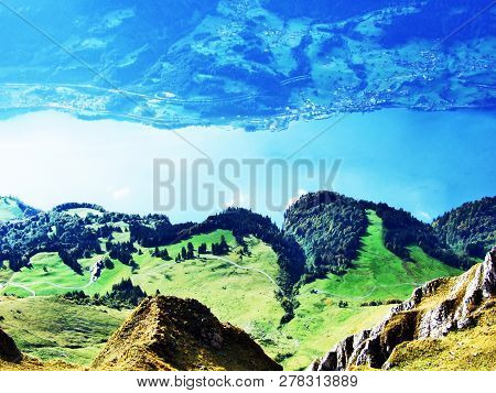 Lake Walensee, Also Known As Lake Walen Or Lake Walenstadt - Cantons Of St. Gallen And Glarus, Switz
