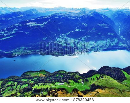 Lake Walensee, Also Known As Lake Walen Or Lake Walenstadt - Cantons Of St. Gallen And Glarus, Switz