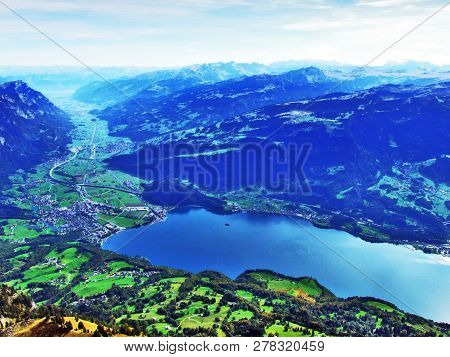 Lake Walensee, Also Known As Lake Walen Or Lake Walenstadt - Cantons Of St. Gallen And Glarus, Switz