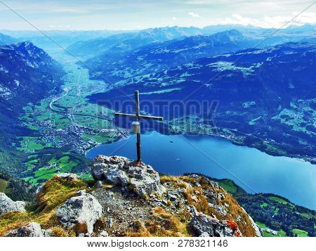 Rocky Peak Frumsel In The Churfirsten Mountain Range - Canton Of St. Gallen, Switzerland