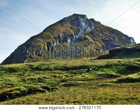 Rocky Peak Frumsel In The Churfirsten Mountain Range - Canton Of St. Gallen, Switzerland