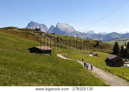 Compaccio Compatsch, Italy On September 12. View Of The Landscape On September 12, 2018 In Compaccio