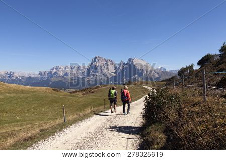 Compaccio Compatsch, Italy On September 12. View Of The Landscape On September 12, 2018 In Compaccio