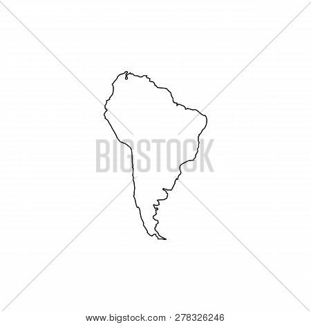 South America Map. Flat Simple Design. Vector Eps10