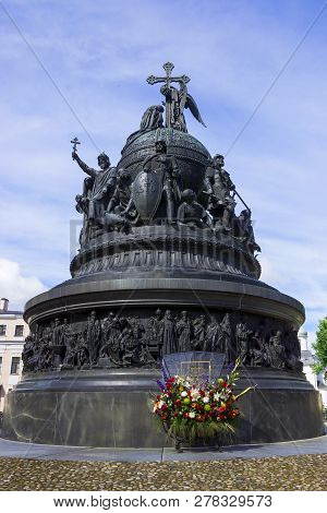 Monument To The 1000th Anniversary Of Russia In The City Of Veliky Novgorod, Russia. (the Monument W