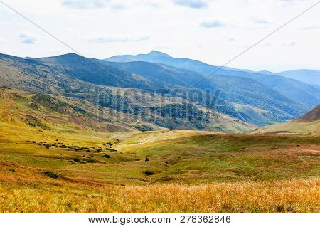 This Is Beautiful Landscape In Carpathian Mountains, Ukraine.