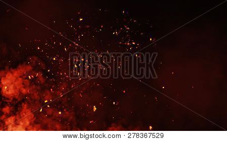 Smoke With Embers Particles Texture Overlays Background