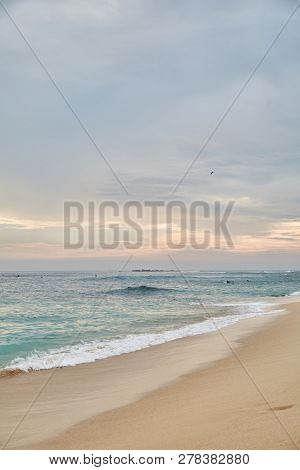 Midigama Beach. Sunset In The Indian Ocean. Midigama, Sri Lanka.