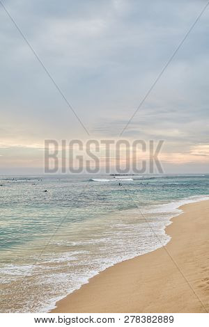 Midigama Beach. Sunset In The Indian Ocean. Midigama, Sri Lanka.