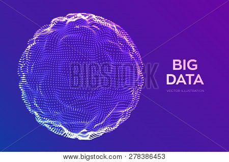 Abstract Bigdata Science Background. Sphere Grid Wave. Big Data Innovation Technology. Blockchain Ne