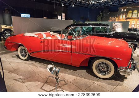 Amman, Jordan, December 07, 2018 : Buick Skylark 100 Convertible 1956 At The Exhibition In The King 
