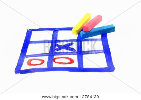 Tic Tac Toe e pedaço de giz