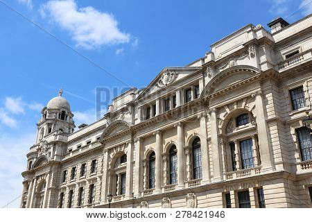 London, Uk - Governmental Building At Whitehall. Old War Office.