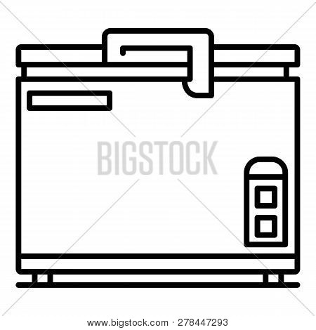 Chest Freezer Icon. Outline Chest Freezer Vector Icon For Web Design Isolated On White Background