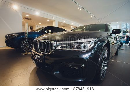 Ufa, Russia, Bmw Shop, 5 July, 2018: Bmw M760li Xdrive 2018 7 Series.
