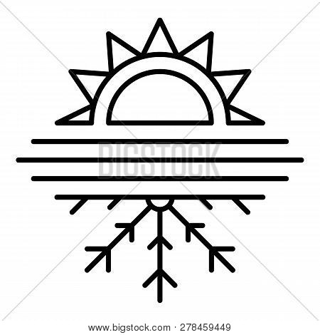 Hot Cold Conditioner Icon. Outline Hot Cold Conditioner Vector Icon For Web Design Isolated On White