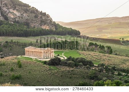 Ruins Of Greek Temple In Ancient City Of Segesta, Sicily