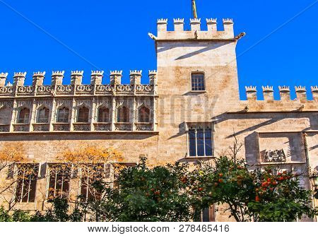 Beautiful Building Lonja De La Seda Silk Exchange In Valencia