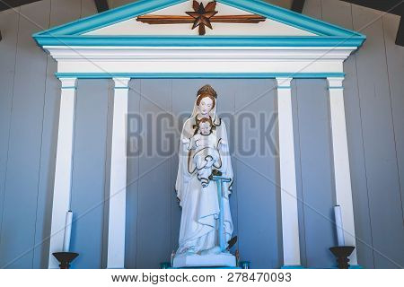 Detail Of The Interior Of The Chapel Of La Meule On The Island Of Yeu In France