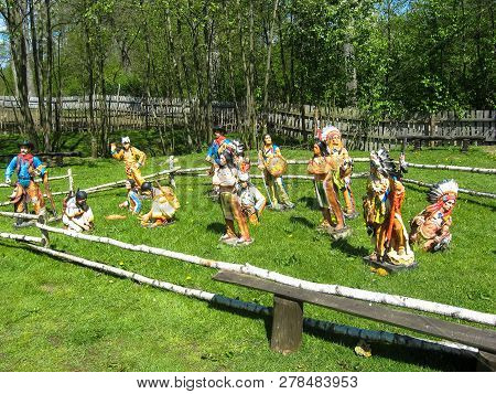 Strysza Buda (mirachowo), Poland - May 03, 2014: Kaszubski Miniature Park. Scale Model