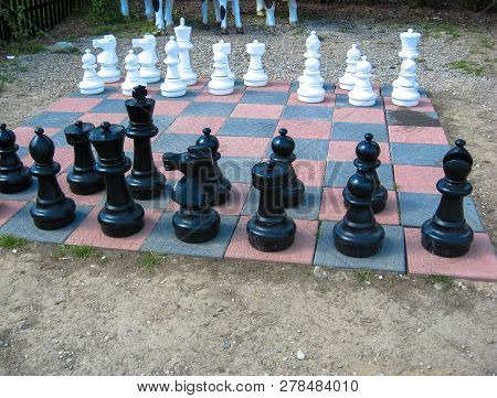 Strysza Buda (mirachowo), Poland - May 03, 2014: Kaszubski Miniature Park. A Large Scale Chess Model