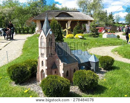 Strysza Buda (mirachowo), Poland - May 03, 2014: Kaszubski Miniature Park. Scale Model