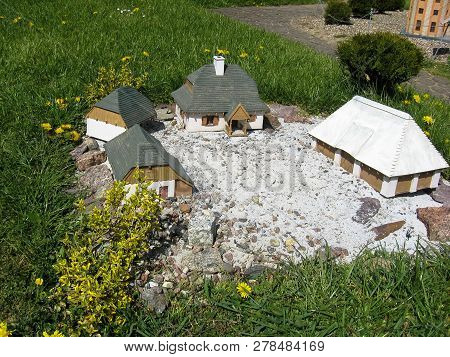 Strysza Buda (mirachowo), Poland - May 03, 2014: Kaszubski Miniature Park. Scale Model