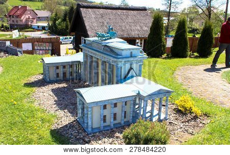 Strysza Buda (mirachowo), Poland - May 03, 2014: Kaszubski Miniature Park. Scale Model Of The Brande