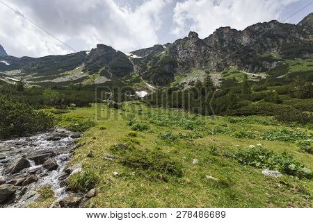 Summer Landscape Of Malyoviska River Valley, Rila Mountain, Bulgaria