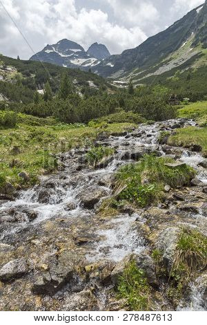 Summer Landscape Of Malyovitsa Peak And Malyoviska River, Rila Mountain, Bulgaria