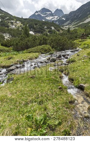 Summer Landscape Of Malyovitsa Peak And Malyoviska River, Rila Mountain, Bulgaria