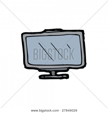 eccentrico di disegno di una TV a schermo piatto tv