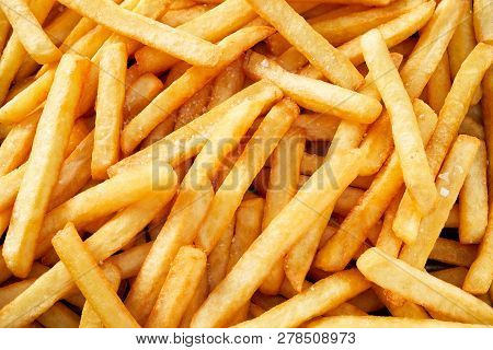 Fresh Potato French Fries In Full Frame