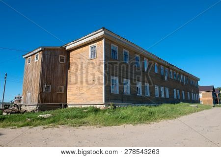 Solovki, Republic Of Karelia, Russia - June 27, 2018: The Village Of Solovetsky. The Prison Barrack 