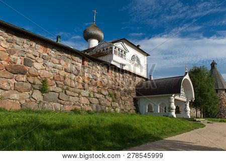 Holy Gates Of The  Spaso-preobrazhensky Solovetsky Monastery. Russia, Arkhangelsk Region, Primorsky 