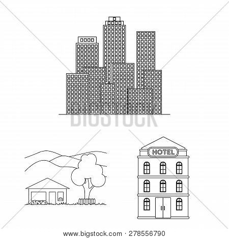 Vector Illustration Of Building And City Symbol. Set Of Building And Business Vector Icon For Stock.