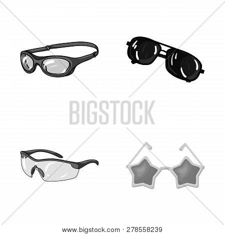 Vector Design Of Summer And Beach Logo. Collection Of Summer And Fashion Vector Icon For Stock.