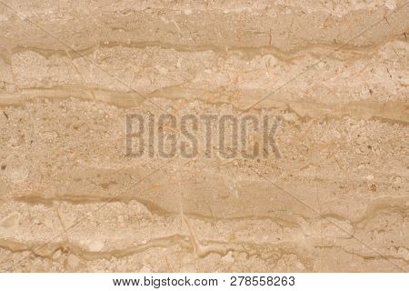 Beautiful Background Of Natural Stone Marble Beige, Called Travertino Alabastrino