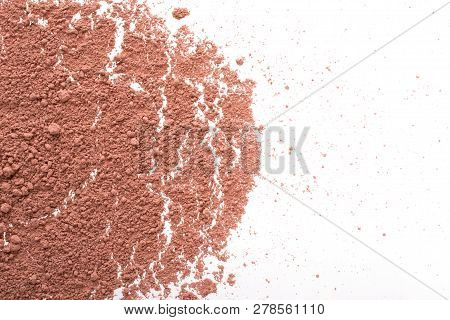 Cosmetic Background, Minerl Clay Texture. Mask Dry Clay For Facecare And Bodycare. Isolated On A Whi