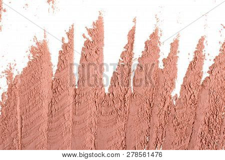 Cosmetic Background, Minerl Clay Texture. Mask Dry Clay For Facecare And Bodycare. Isolated On A Whi