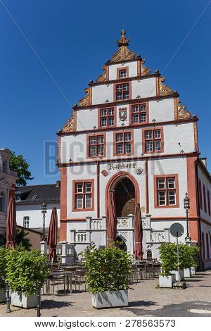 Bad Salzuflen, Germany - May 07, 2018: Historic Town Hall In The Center Of Bad Salzuflen, Germany