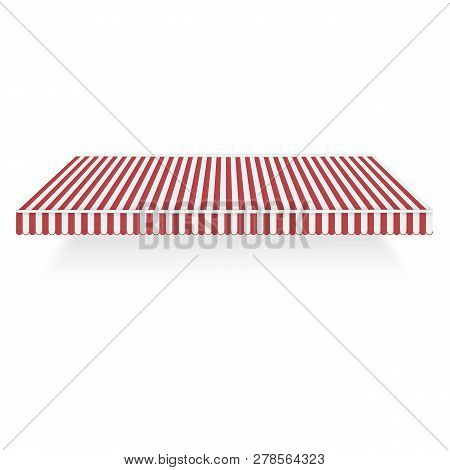 Red White Overhang Icon. Realistic Illustration Of Red White Overhang Icon For Web Design Isolated O