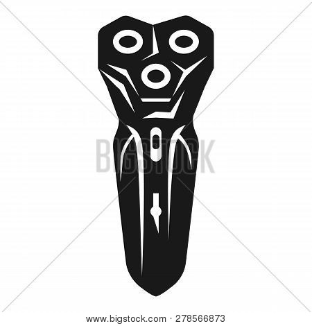Three Headed Electric Shaver Icon. Simple Illustration Of Three Headed Electric Razor Icon For Web D