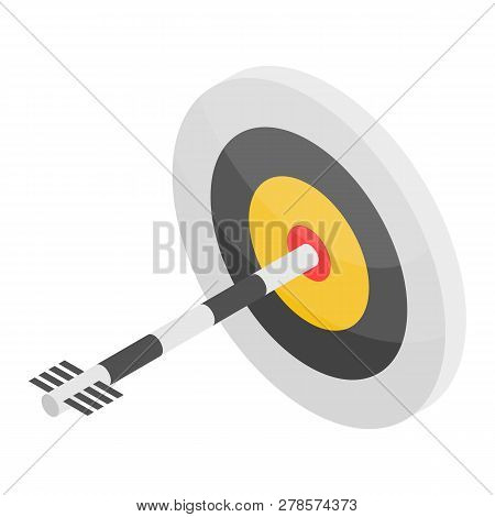 Arch Target Icon. Isometric Of Arch Target Icon For Web Design Isolated On White Background