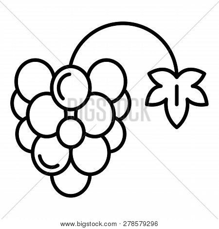 Farm Grape Icon. Outline Farm Grape Icon For Web Design Isolated On White Background