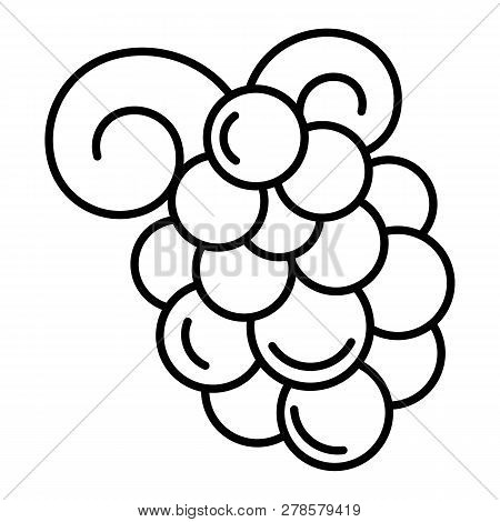 Merlot Grape Icon. Outline Merlot Grape Icon For Web Design Isolated On White Background