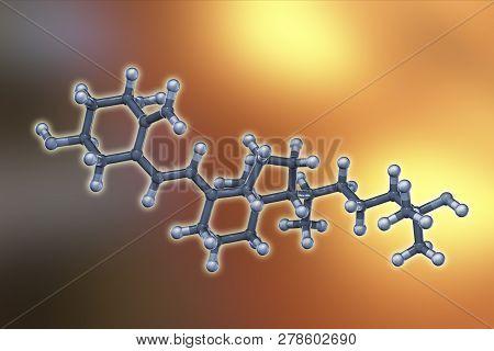 Calcitriol Molecule, Activated Form Of Vitamin D3 Used In The Treatment Of Calcium Deficiency With H
