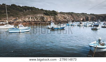 View Of The Marina Of Port La Meule On The Island Of Yeu