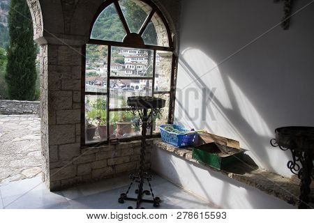 Old Town Berati, Windows In Berat - Also Called City Of A Thousand Windows. Albania, World Heritage 