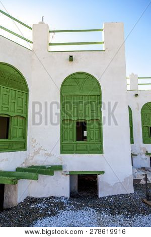 Old City In Jeddah, Saudi Arabia Known As Historical Jeddah. Old And Heritage Windows And Doors In J